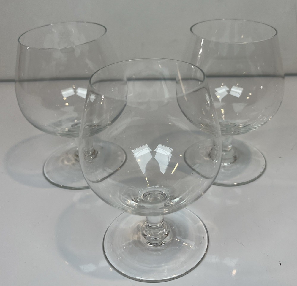 Brandy Cognac Aperitif Snifters Glasses 3.5” Lot Of 3