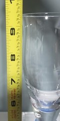 MIKASA SEA MIST SAPPHIRE BLUE FROSTED STEM FLUTED CHAMPAGNE GLASS 9-3/8″
