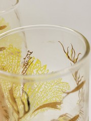 3 MCM Bartlett Collins Under The Sea Highball Tumbler Glasses Cocktail Barware