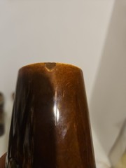 Set of 8 Vintage USA Brown Drip Glaze Pottery 12 oz Tumbler 5.5” Tall