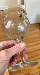 West Virginia Glass «40 Iridescent» Wire Optic Water Goblets (Set of FOUR)