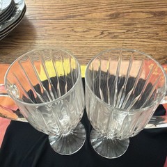Mikasa Set of 2 Park Lane Crystal 7-3/8″ Irish Coffee Mugs Glasses discontinued