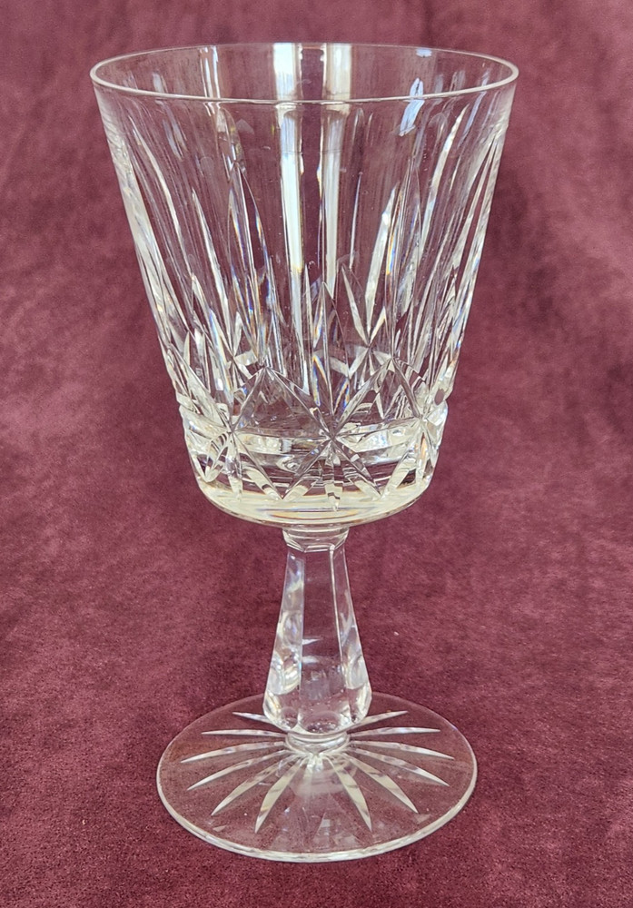 Waterford Crystal Rosslare Water Goblet Wine Glass 6 3/4″ H 8 oz Ireland Vintage