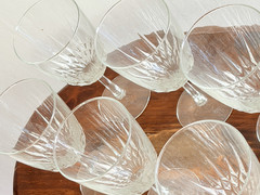 Cristal D’Arques Luminarc Diamant Wine Glasses 6“ Crystal France Lot of 4