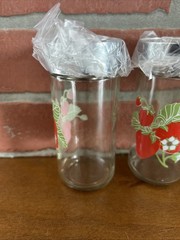 Vintage Set of Libbey Strawberry Blossom Salt And Pepper Shakers