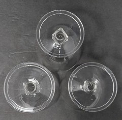 Set Of 8 Vintage St Lambert Nevel Water Goblets With Square Cube Stem MCM