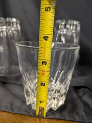 Set of 6 Princess House Crystal Glasses, 3 Short Whiskey And 3 Highball/Tumbler