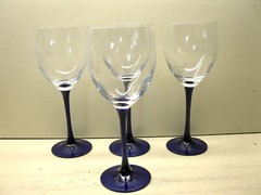 Cristal D’Arques-Durand France NEPTUNE Water Goblets (4) Discontinued