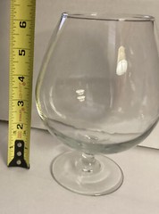 CLEAR GLASS BRANDY SNIFTER GOBLET – 6.5” TALL