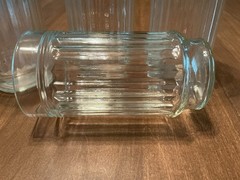 Set of 4 ANCHOR HOCKING Tartan Clear Water/Ice Tea Glasses Heavy Sturdy 6″