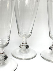 Vtg Bryce 896-5 Hand Blown Etched Pilsner Glasses Set Of Four 12oz Capacity