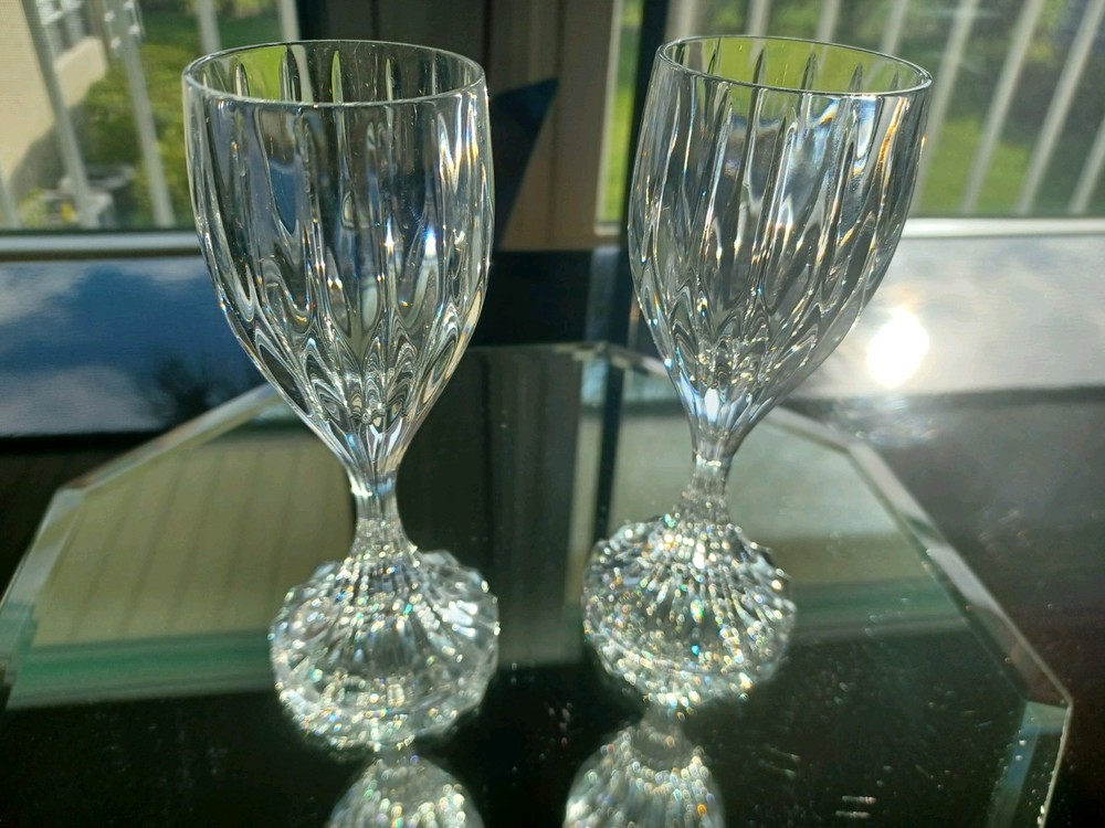 Set of (2) Mikasa Crystal 5″ Liquor/Cordial Glasses Park Lane Collection.