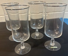 Retro Noritake Rainbow Discontinued Clear Iced Tea Glasses Set Of 4 No Chips