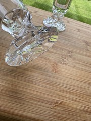 Tiffany & Co Tall Pilsner Glass Rock Cut 9-5/8”Made In Germany~set Of 2
