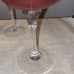 Vtg Hand Blown Colony Saturn Red Claret Twisted Stem Wine Glasses 7” Set of 4