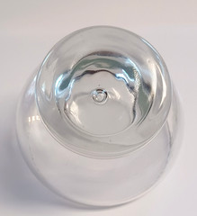 Vintage Kosta Boda Pippi Bubble Angled Tilted Snifter Clear Whiskey Brandy Glass