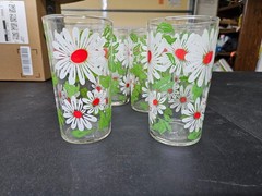 Vintage Daisy Glasses 1950’s 11 Glasses Never Used