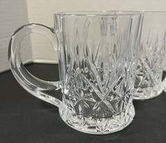 Set of 4 Cristal D’Arques France Mugs “Chantilly”Crystal 10oz Coffee-Gorgeous!!