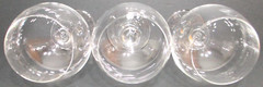 Crystal Glass Wine Goblets SET OF 3 Balloon Shaped 7 3/4″ Tall EACH HOLDS 16 oz