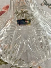 Marquis by Waterford crystal ships decanter and two wine glasses