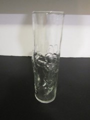 Vtg Libbey Male Bodybuilder Silhouette Embossed 3D Clear Tumbler