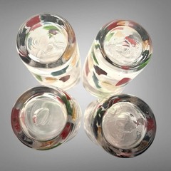 Murano Drinking Glasses Set Of 4 Colorful Hand Blown Glass Italian Glass