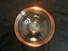Vintage Luigi Bormioli Tintoretto Handblown Wine Water Glass Pink Geometric Base
