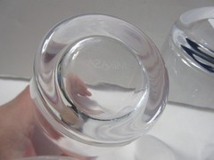 Set of 6 Mikasa Julie 9 oz. Clear Crystal Stemless Champagne Flutes Glasses