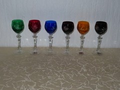 Joska Römer Crystal Liqueur Glasses, Multiple Colors, 6 Piece