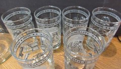 VINTAGE SET OF 6 LIBBEY PHARMACY HIGHBALL GLASSES WITH BELL SHAPED C (EZS001130)