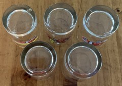 5 Rocks Low Ball Glasses Fire Trucks La France Hunneman Amoskeag Mack Seagrave