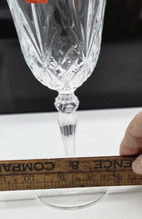 Set of 4 RCR Cristalleria Italiana Cut Crystal Melodia Wine Goblets / Glasses