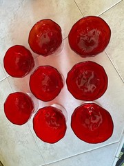 Seneca Driftwood Red Sherbert Glassware