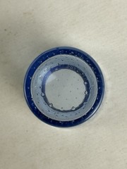 Vintage Hand Blown Czechoslovakian Bubble Art Glass Tumbler / Cordial Glass