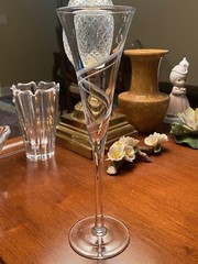 Pfaltzgraff Crystal PFC4 Champagne Flute – Spiral Cut – 10″