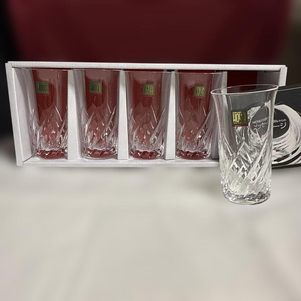 HOYA CRYSTAL Glass 5pcs set 10×5.5cm/3.93×2.16″ 120ml/4.07oz #2 HOYA CRYSTAL set
