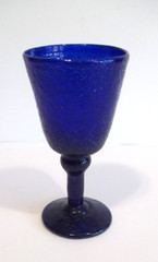 Vintage «Medici Goblet «hand made / hand blown Glass/cobalt blue