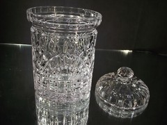 CRYSTAL COVERED BISQUIT~GINGER~ CANDY JAR