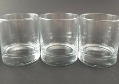 Set of 3 Libbey Hudson Rocks 11 Oz Clear Scotch Whiskey Glasses Barware 3.5″