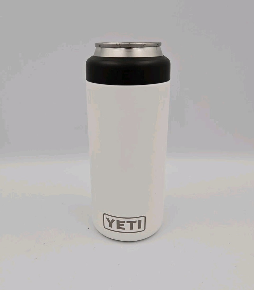 YETI Rambler Colster 12oz Slim Can Cooler Insulator WHITE & Limited Ed Stash Can