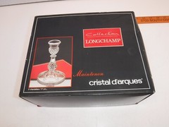Set 2 Cristal D’arques Candlestick Maintenon Crystal Candle Holders. Never Used.