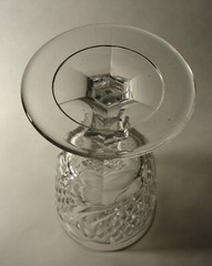 Antique Mt Washington Flint Glass Goblet Morey Hawaiian Pineapple EAPG 1870s