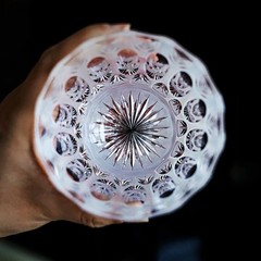 Creative Hand Cut Whiskey Glass Pearl White Water Ripple Edo Kiriko Crystal Gift