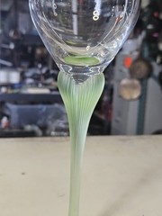 Mikasa Sea Mist Green Stem Clear Bowl Water Goblet – One