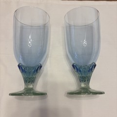 Bormioli Rocco «BAHIA» 7.5” Iced Tea Glasses Blue and Green Glass Beautiful!