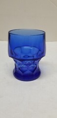 VTG VIKING GEORGIAN COBALT BLUE DOF JUICE FLAT TUMBLER 8 OZ