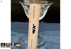 Colony Glass Etched Danube Pattern Champagne/Sherbet Glass