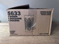 Libbey 5633 Hobstar 16 oz. Cooler Drinking Glasses (One Box)