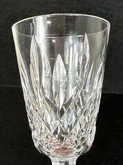 Waterford Crystal Lismore Claret Wine Glasses Set of 4 Vertical Cut On Bowl