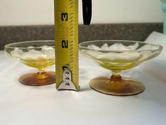 Antique Lonaconing, Maryland, Utility Glass Company Sherbet Glasses Pair